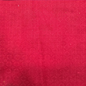 Solid red cotton cloth napkins, set of reusable plain dinner napkins with smooth woven texture - close up
