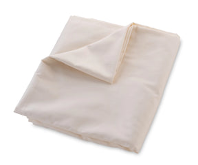 Luxurious natural color cotton flat sheet for Queen bed with silky sheen
