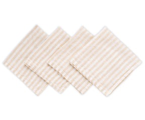 Add subtle, striking patterns with linen stripe napkins for refined elegance.