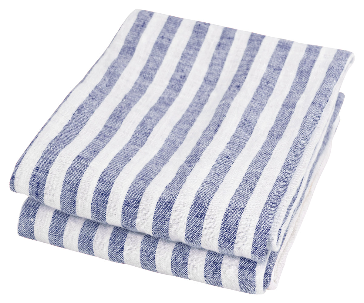 Amalfi Stripe Towels - Linen Kitchen Towels
