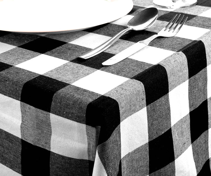 Elevate Your Table Setting with a Black Cotton Tablecloth