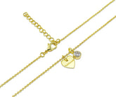 Gold Mama necklace with heart charm and birthstones