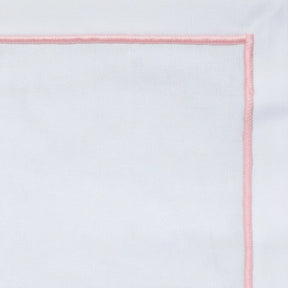 Elegant baby pink embroidered napkins, reusable 100 cotton dinner napkins for events, restaurants, or home use, available in multiple sizes and sets of 4 to 24