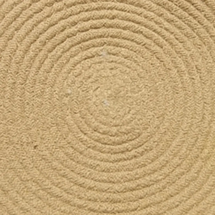 Eco-friendly beige jute round placemats with a woven design, perfect for farmhouse, rustic, or modern table décor and easy to reuse.