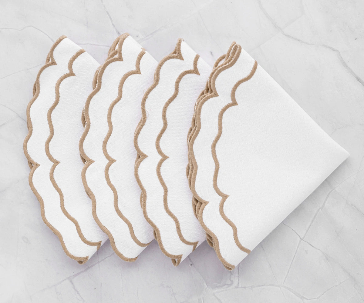 Simple and stylish beige cotton placemats for everyday use