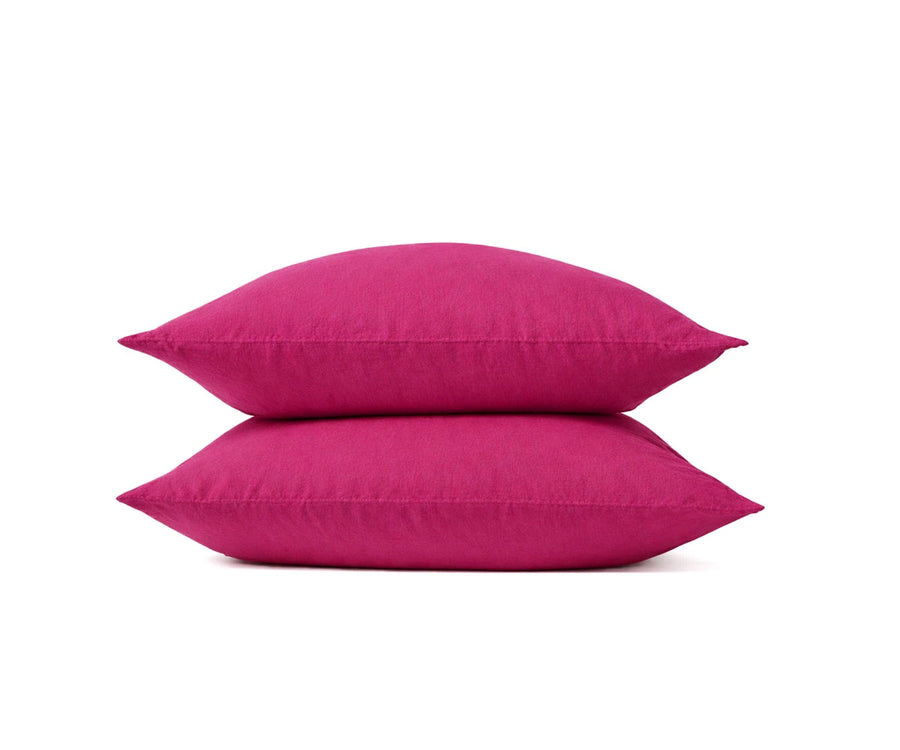 Berry cotton pillow covers set – solid color decorative throw pillows