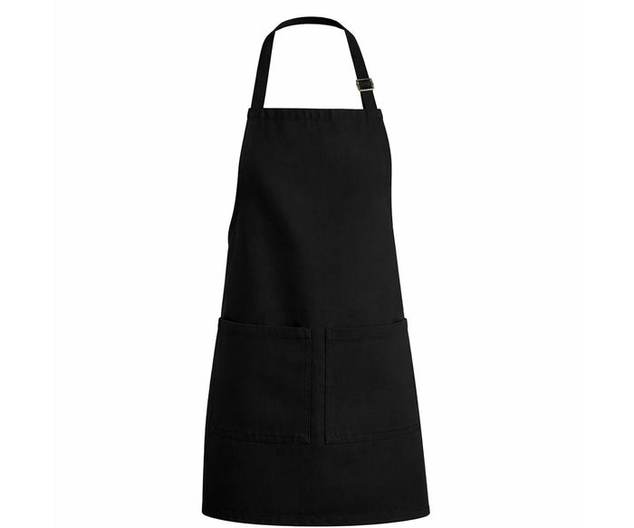 Black apron with two pockets, unisex cooking apron for men and women