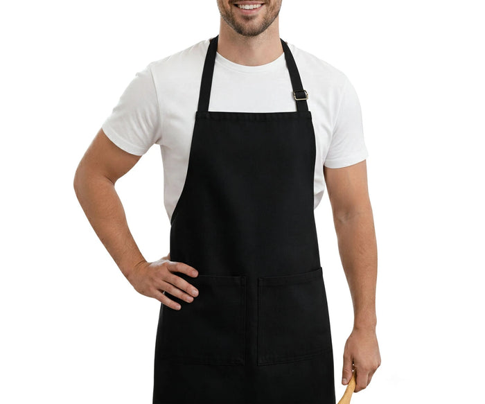 Black Aprons
Black Kitchen apron
Black Kitchen apron with two pockets