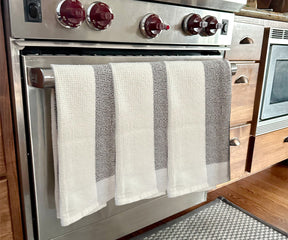 Hanging Hand Towel, Blue Dish Towel Set, Kitchen Towels with Loops, Fall Tea Towels, Absorbent Dish Towels