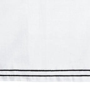 Luxurious black embroidered tablecloth made of cotton, designed as a decorative dining cover for weddings, parties, and formal dining spaces.