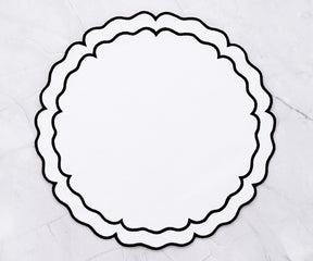 Soft cotton placemats in black and white tones for versatile use