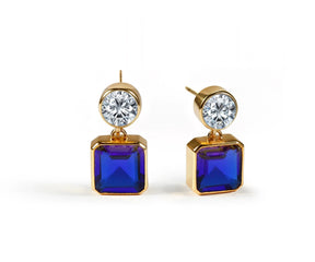 Blue drop earrings