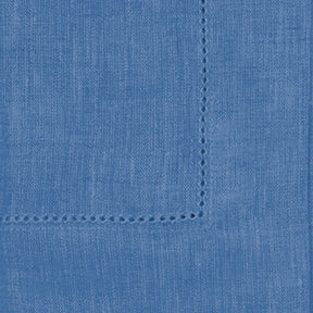 Premium blue linen napkins with delicate hemstitching – soft, durable, and perfect for any occasion.