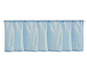 Blue café curtains for kitchen windows, striped linen fabric set of 2
Short linen kitchen curtains for window privacy