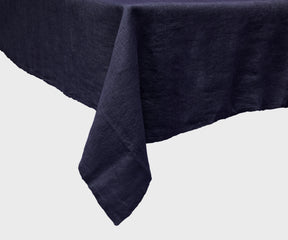 Dark Blue Linen Tablecloth