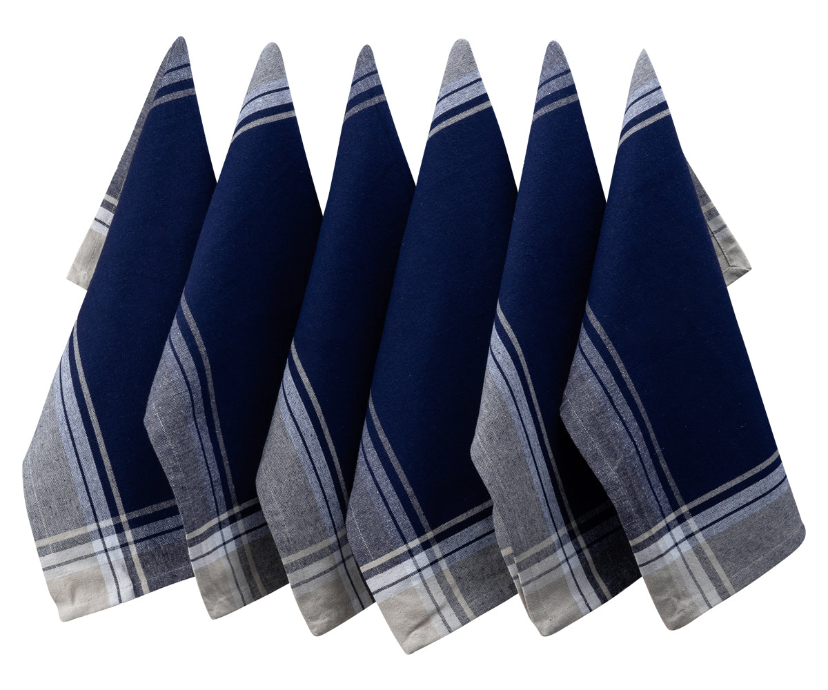 Blue napkins for weddings" - Striped napkins tailored for weddings and romantic celebrations.