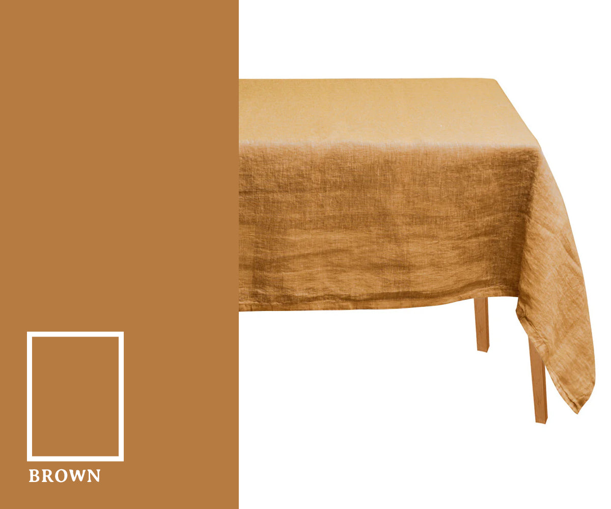 Warm brown color napkins in a rich, earthy shade that adds a cozy and natural touch to any dining table setting.