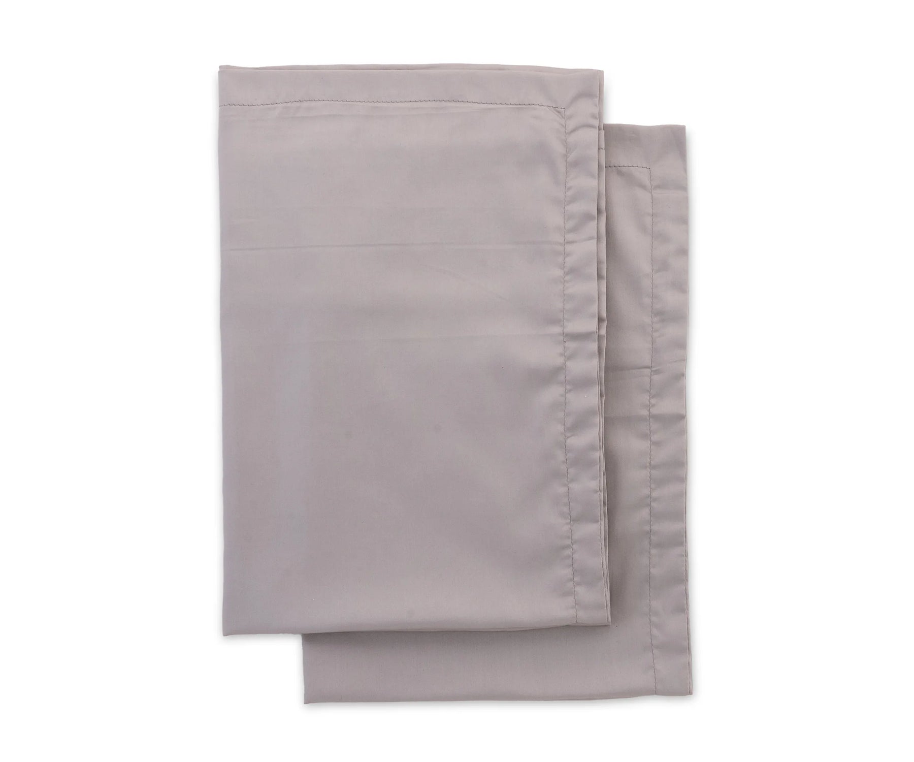 Brown cotton pillow cases 2-pack on a bed, available in standard, queen, and king sizes, soft and breathable 400TC sateen finish
