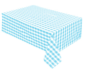 Elegant Blue Checkered Tablecloth - Classic Charm for Your Table