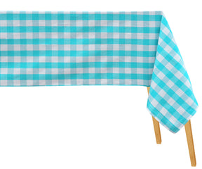 Blue and White Checkered Tablecloth - Classic Nautical Dining Style