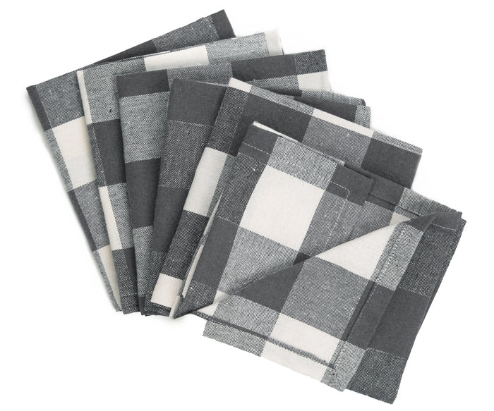 Gray Plaid Napkins