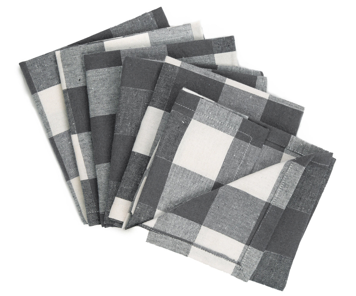 Gray Plaid Napkins