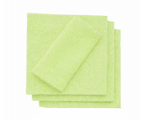 Light green cotton cocktail napkins set, reusable fabric napkins for cocktails and gatherings