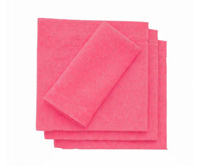 pink cotton cocktail napkins set, reusable drink napkins for wedding and parties
