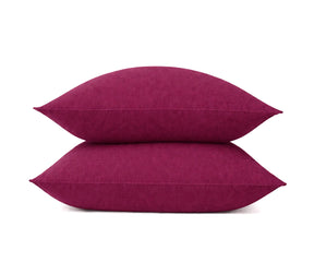 Burgundy linen pillow covers crafted from 100% linen fabric, breathable and long-lasting pillowcases, 100 linen pillowcase