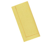 Yellow napkin with a decorative hemtitched