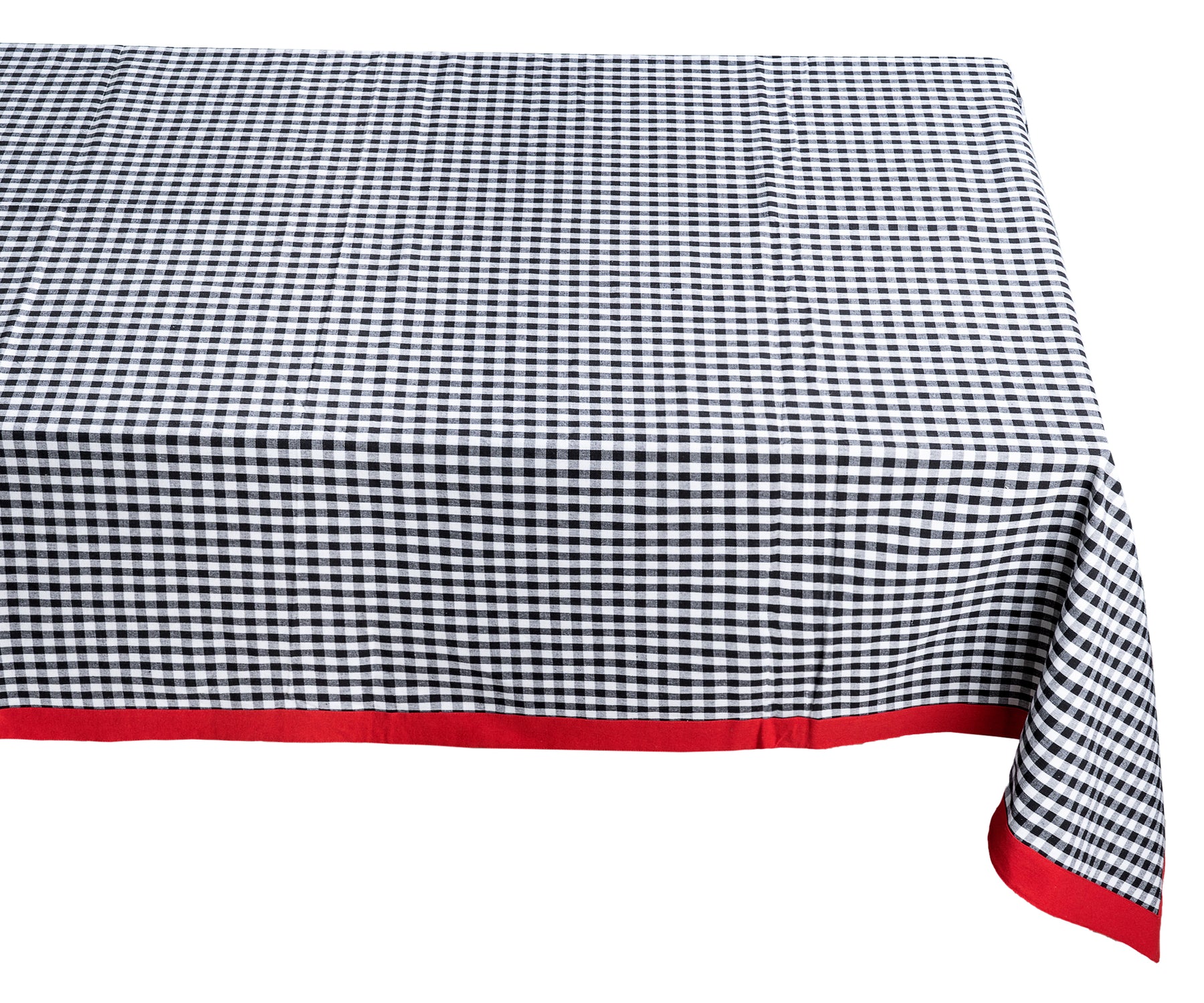 Contemporary Black and White Check Tablecloth - Modern Dining Appeal