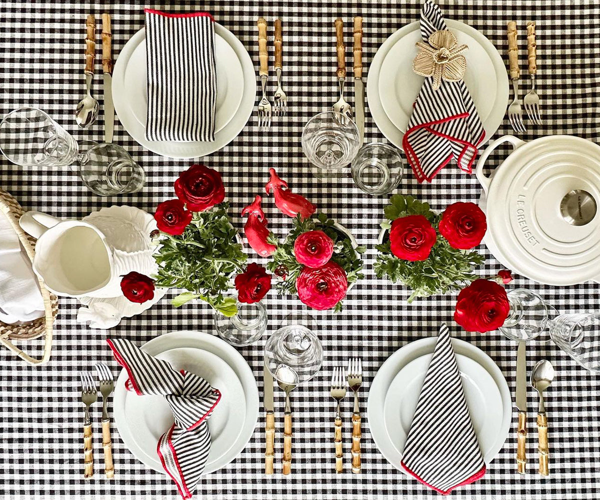 Rustic Red Check Tablecloth - Classic Country Dining Appeal
