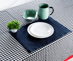 Classic Red and White Checkered Tablecloth - Timeless Design