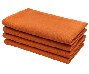 Elegant coral table napkins for weddings and celebrations – adds warmth and sophistication to round or rectangular table setups.