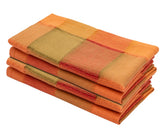 Harvest cotton cloth napkins in autumn colors for dining table