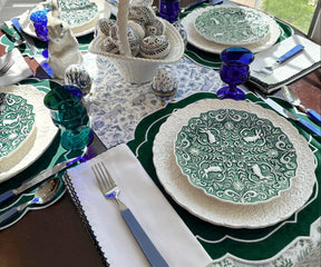 Table placemats are durable dining mats for oval tables.