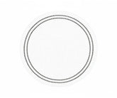 15 inch embroidered round placemat styled on modern dining table