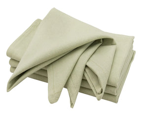 Sage green cotton cloth dinner napkins set of 6, made from 100% cotton, reusable and eco-friendly for everyday dining or formal occasions