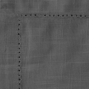 Breathable 100% cotton gray tablecloth with stitched border