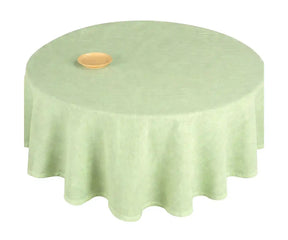 Round green tablecloth 