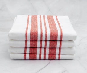 Dish towels made from high-quality cotton fabric.