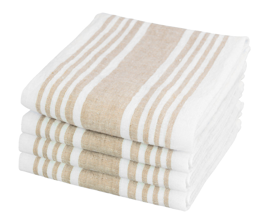 20 in. x 20 in. Handmade Double Hemstitch Easy Care Napkin in White (4-Set)