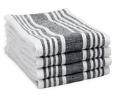 Black Linen Striped Napkins: Timeless elegance in the deepest ebony