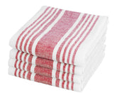 Christmas Linen napkins featuring bold stripes, a chic addition to modern table settings.