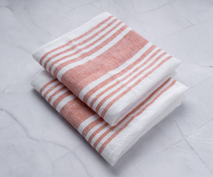 Dish Towels Dual Purpose Reversible, 100% Absorbent Cotton, Kitchen Towels  Set of 3 Striped, 17 x 30, 3-Pack Chili All-Clad Textiles