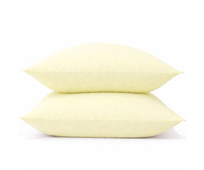 Cream linen pillow covers crafted from 100% linen, breathable stonewashed pillowcases with a clean neutral look for minimalist and classic bedrooms