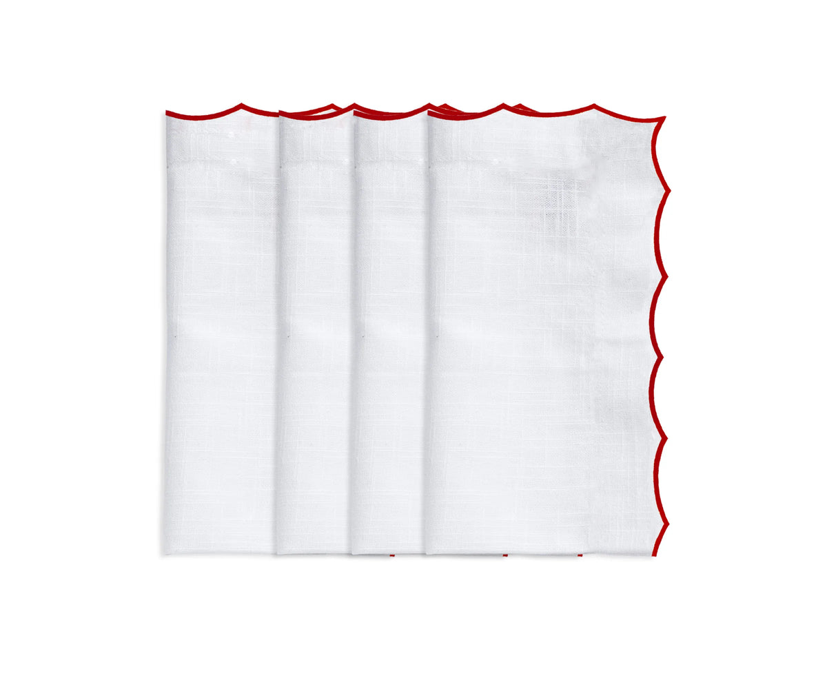 Decorative embroidered napkins crafted for stylish wedding receptions and dinner parties.