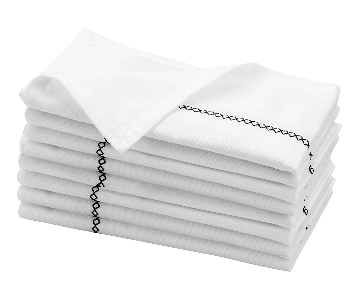 Elegant black cloth napkins for stylish dining