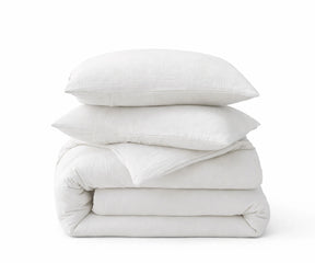 linen duvet cover set with button closure