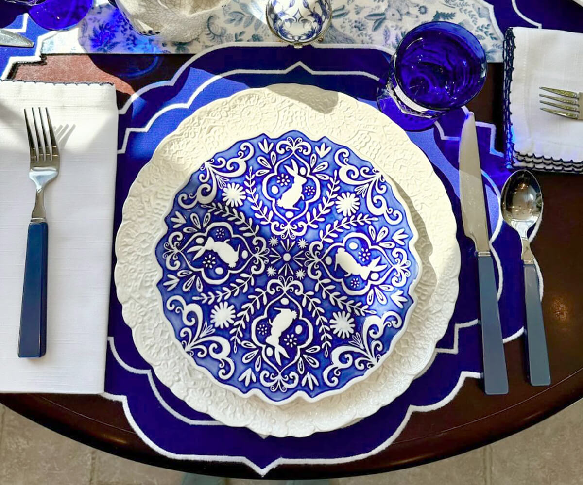 Table placemats are durable dining mats for oval tables.